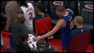 Nikola Jokic grabs a Raptors Team Towel 🤣 [upl. by Alien]