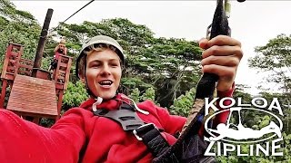 Koloa Zipline Guest Vid by Sam Potter [upl. by Ihtak536]