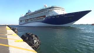 The departure of the cruise ship Marella Discovery from the Thessaloniki port on August 7 at 630 pm [upl. by Fonzie]