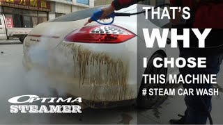 Amazing Steam Car Wash Video Porsche Panamera Steam Cleaning [upl. by Llenna759]