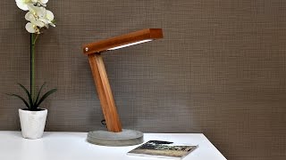 Diy LED Desk Lamp With Concrete Base [upl. by Ayanahs]