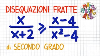 DISEQUAZIONI FRATTE di secondo grado 2  DF35 [upl. by Etiragram770]