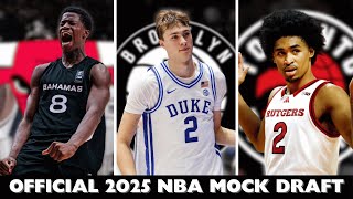 My Beginning Of The Season 2025 NBA Mock Draft Lottery [upl. by Onit]