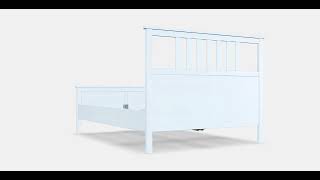 HEMNES Bed frame 5  3DModel  3DArt [upl. by Annav]