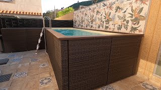 👨‍🔧💦🏊Instalación Piscina 🏊 desmontable Laghetto Diva Rattan🏊💦👨‍🔧 [upl. by Sharon]