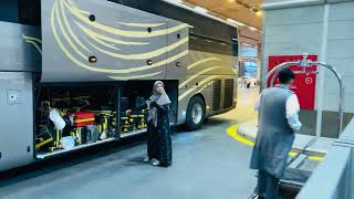 Makkah clock Tower Parking 🅿️ Bus’s pilgrims hajj Umraah tours vlog [upl. by Ashley]