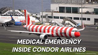 CONDOR AIRLINES MEDICAL EMERGENCY AT MADEIRA AIRPORT [upl. by Portie]