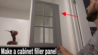 How to kitchen cabinet filler strips cover panels [upl. by Yarb]