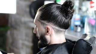 Nuque et tempes dégradé inversé  Tuto coupe homme cheveux longs [upl. by Ferrigno]