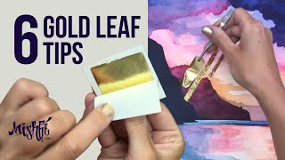 BEST GOLD LEAF TIPS for how to get precise lines amp fine detail on your artwork [upl. by Dorfman333]