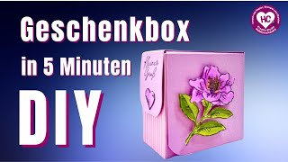 Einfache kleine Geschenkbox  DIY in wenigen Schritten [upl. by Ardnaskela236]