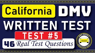 2024 California DMV Written Test 5  46 Real Test Questions  California DMV Practice Test [upl. by Ile]