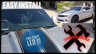 HOW TO INSTALL LED FOG LIGHTS LED FOG LIGHT BULB 5TH GEN CAMARO SS SUPER EASY [upl. by Arocat364]