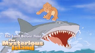 Swimming Sharptooth  The Land Before Time V The Mysterious Island [upl. by Yssim]