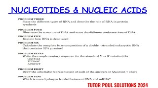 CH1002 TS11 NUCLEOTIDES amp NUCLEIC ACIDS [upl. by Eydnarb]