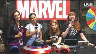 Wynonna Earp Marvel Interview with Dominique ProvostChalkley and Katherine Barrell [upl. by Milurd]