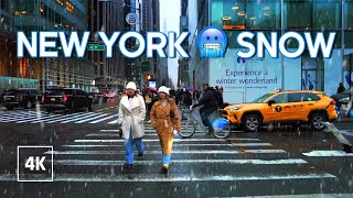 New York SNOW Walks Collection ❄️ Snowfall in New York City 4K [upl. by Gehlbach]