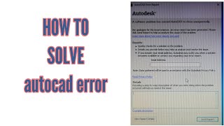 Fatal error in autocad how to solve it unexpectedly autocad error [upl. by Hull]