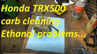 Honda TRX450 or TRX500 carb inspection cleaning assembly [upl. by Maite]