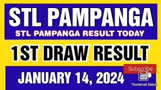 STL PAMPANGA RESULT TODAY 1ST DRAW JANUARY 14 2024 11AM [upl. by Akemrehs]