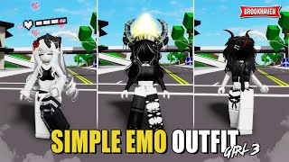 OUTFIT SIMPLE EMO For Girl Di Brookhaven IDCODES  Roblox Part 3 [upl. by Ellered]