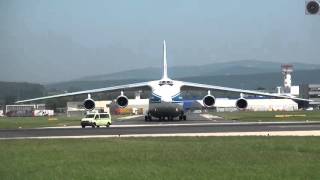 Antonov 124Volga DneprTaxi amp Take Off in Linz  FULL HD [upl. by Barn200]