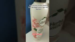 Try this herbal essence hair detangler spray with me [upl. by Eoz]