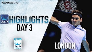 Highlights Federer Toughs Out Zverev In London Nitto ATP Finals 2017 [upl. by Tennos]