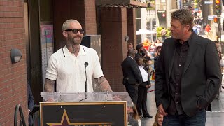 Adam Levine speech at Blake Sheltons Hollywood Walk of Fame Star ceremony [upl. by Eirotal]