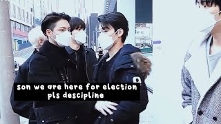 Ateez in election  seonghwa strict mom [upl. by Ailuig987]