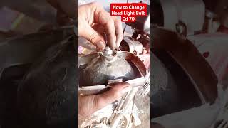 How to Change Head Light Bulb Cd 70 🤩  shorts headlightbulbs saadautos [upl. by Anewor]