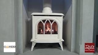 Flame Demo  Gazco Huntingdon 30 in Ivory [upl. by Swehttam]