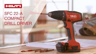 OVERVIEW of Hiltis SFC 22A compact class cordless 22V drill driver [upl. by Delorenzo]