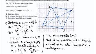 Démontrer quun quadrilatere est un losange avec les coordonnées [upl. by Yelich566]