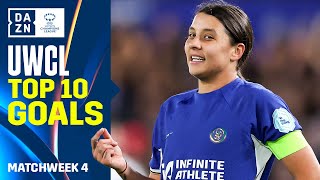 DAZNs Top 10 Goals From Matchday 4 Of The 202324 UEFA Womens Champions League Group Stage [upl. by Llerreg]