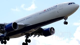 Delta A330323 Landing At Portland International Airport [upl. by Maximilien]