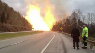 Huge Natural Gas Explosion Across Highway 77 in Sissonville West Virginia [upl. by Sirrot37]