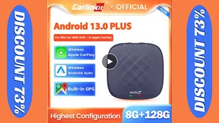 2024 CarlinKit Wireless CarPlay Ai Box Android 13 QCM665 6125 Mini Android Auto Wireless Adapter [upl. by Lebiralc]