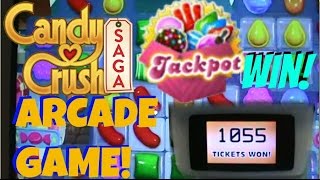 Candy Crush Saga Arcade Game  Sweet Wins  1000 TICKET JACKPOT [upl. by Haodnanehs727]