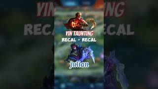 JULIAN VS YIN mobilelegendsid mlbb mlbbcreatorcamp ml buildjuliantersakit2024 [upl. by Courtenay201]