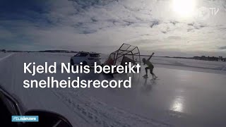 Spectaculaire beelden Kjeld Nuis bereikt met 93 kilometer per uur snelheidsrecord  RTL NIEUWS [upl. by Oibaf]