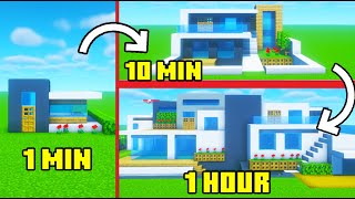 Making a Modern House in 1 Minute 10 Minutes And 1 Hour [upl. by Ys900]