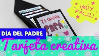 ¿Cómo hacer una TARJETA para el DÍA del PADRE Tutorial paso a paso fácil para regalar a papá [upl. by Bunni]