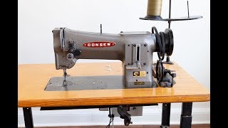 Consew 206 Industrial  Commercial Walking Foot Sewing Machine For Sale  Omaha Pickup Only [upl. by Anovad]