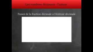 Nombres décimaux  écriture décimale et fraction décimale [upl. by Hopkins531]