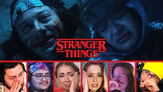 25 Fans React to EDDIEs DEATH  Stranger Things Finale 4x9 Reaction Mashup [upl. by Shaum]