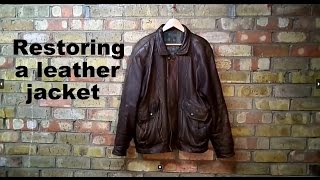 Restoring a leather jacket [upl. by Euqinomahs943]