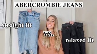 ABERCEROMBIE JEANS COMPARISON the Straight Fit vs the Relaxed Fit curve love [upl. by Pernick349]