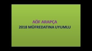 İlahiyat Önlisans Arapça  3Ünite  7  HD Şart Edatları [upl. by Lobel]