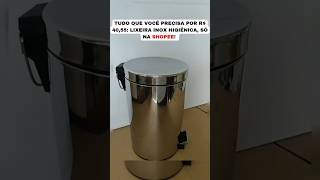 Lixeira Inox com Pedal e Balde Removível  Praticidade e Elegância para Sua Casa 🔥😱 OFICIAL br [upl. by Rats]